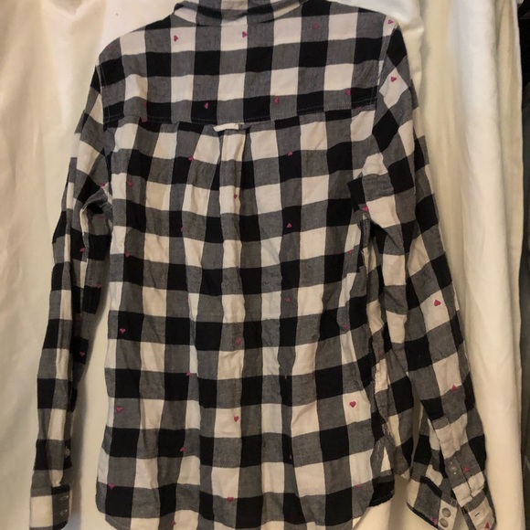 Black and white flannel top - Picture 4 of 4